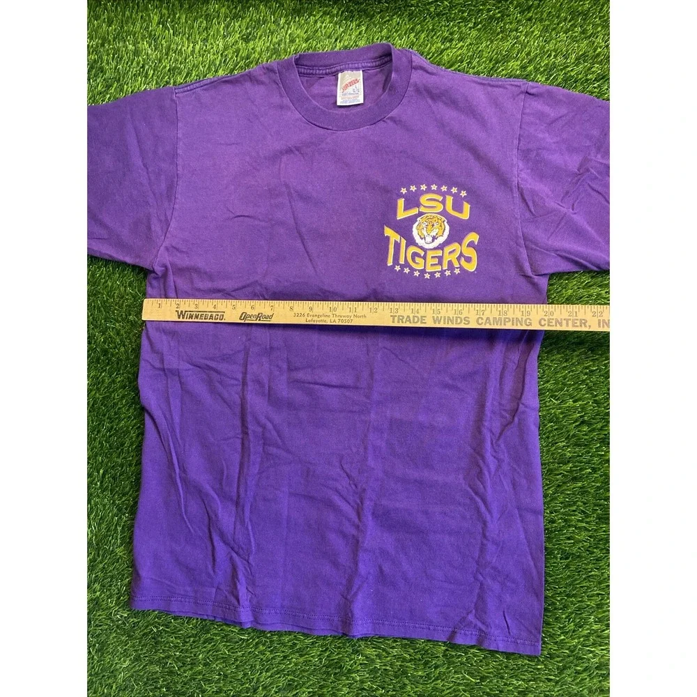 Vintage Jerzees LSU Tigers shirt Adult large purple Y2K retro football USA made